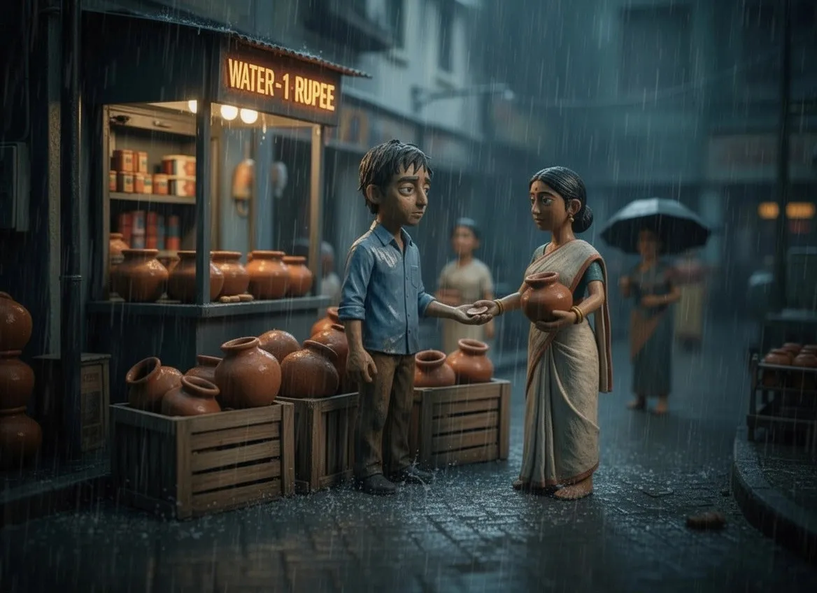 Water, one rupee.